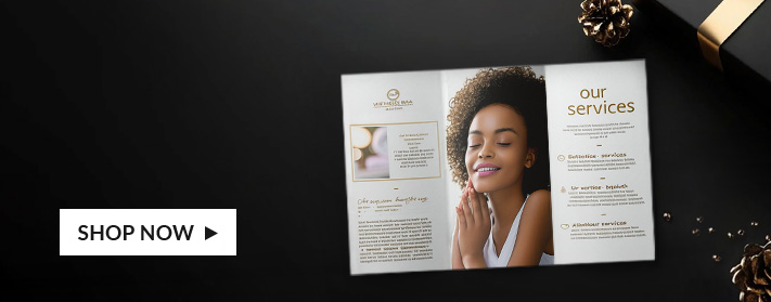 z-fold custom folded leaflets on table